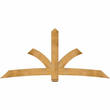 Ekena Millwork Davenport Rough Sawn Timber Gable Bracket, Western Red Cedar, 96"W x 44"H x 6"D x 6"F, 11/12 Pitch GBW096X44X0606DAV00RWR